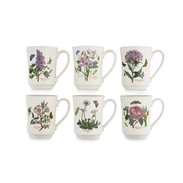 Botanic Garden Set of 6 Flared Tankard Mugs
